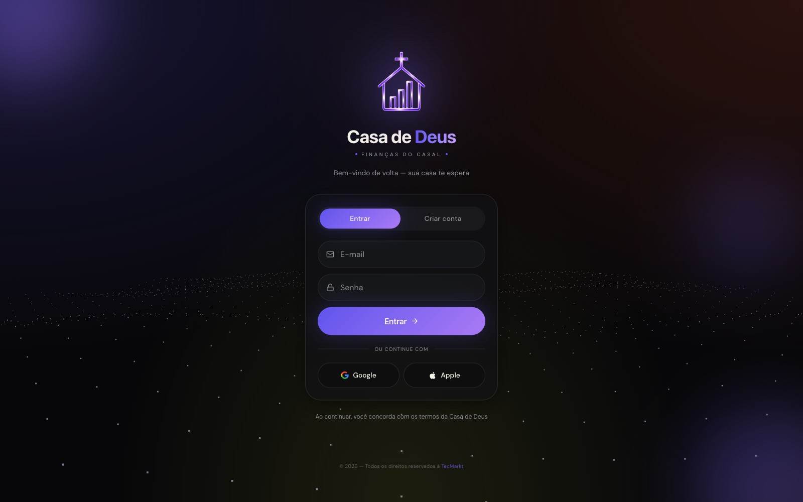 Interface de Casa de Deus
