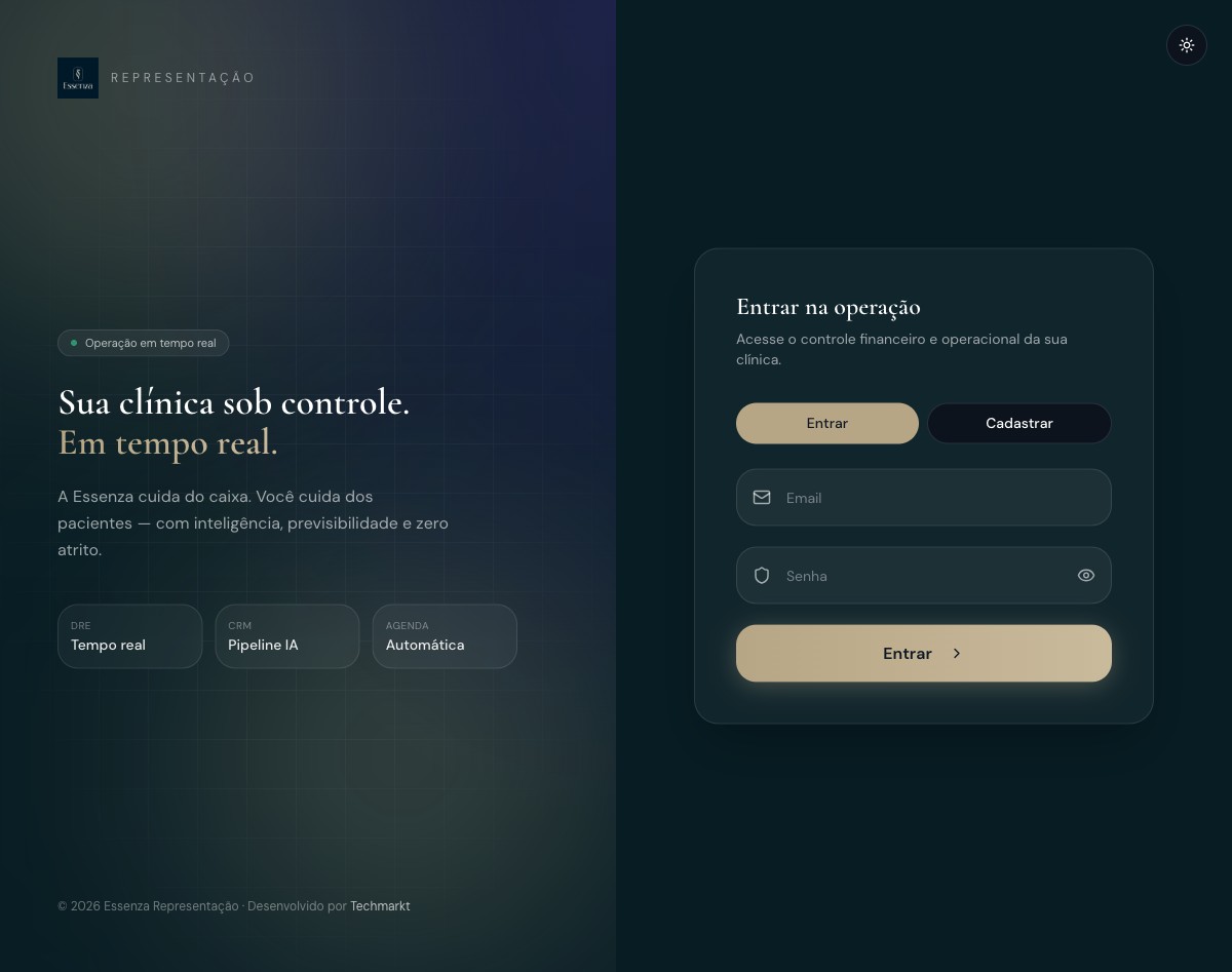 Interface de Essenza Representação — Sistema de Locação HiPro